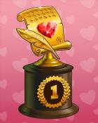 Lucky Cat Bingo Jeweled Love Letters Lap 1 Badge