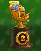 Quinn's Aquarium Santa's Golden Sleigh Lap 2 Badge