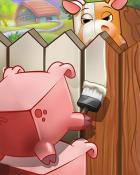 Stack'em HD Piggy Painter Badge
