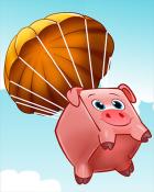 Stack'em HD Parachuting Pork Badge