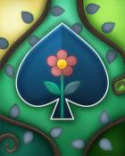 Spade Flower Badge - Jet Set Solitaire