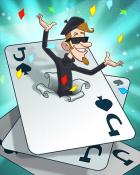 Canasta HD Card Burst Badge