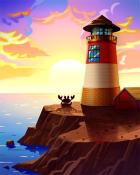 Sunset at the Cove Badge - Crossword Cove HD