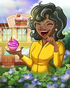 Cupcake Celebration Badge - Dice City Roller HD