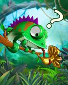 Confused Chameleon Badge - Jungle Gin HD