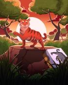 Mahjong Safari HD Tiger at Dusk Badge