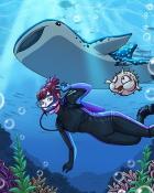 Quinn's Aquarium Amy Whale Shark Dive Badge