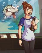 Quinn's Aquarium Making Faces Badge