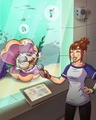 Quinn's Aquarium Underwater Karaoke Badge