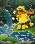 Waving on Leaf Badge - Rainy Day Spider Solitaire HD