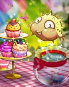 Hungry Pufferfish Badge - Quinn's Aquarium