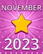 All Stars November 2023 Badge - Pogo Daily Sudoku