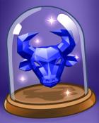 Bejeweled Stars Blue Bull Badge