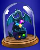 Jewel Academy Jeweled Dragon Statue Badge