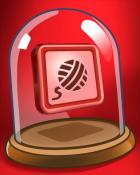 Lucky Cat Bingo Yarn Ball Tile Badge