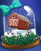 Snowy Barn Badge - Word Whomp HD