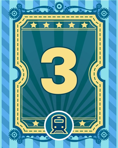 All Aboard 3 Badge - Tri Peaks Solitaire HD
