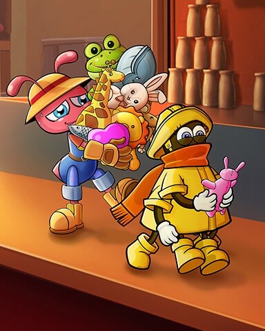 Carrying Prizes Date At The Fair Badge