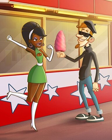 Cotton Candy Date At The Fair Badge