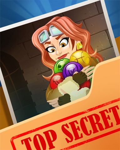 Holding Spheres Top Secret Badge