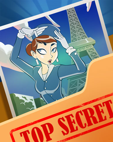 Pam in Paris Super Secret Badge