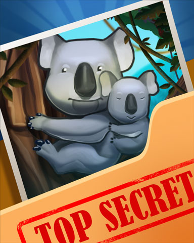 Koala Family Top Secret Badge