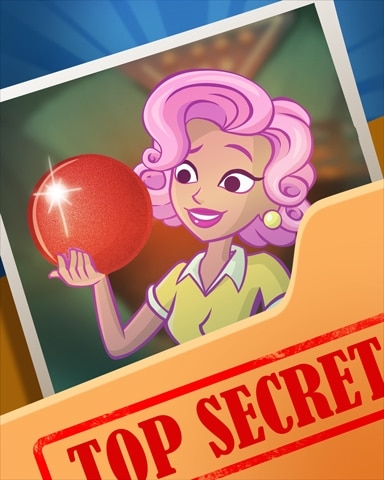 Trish on a Roll Top Secret Badge