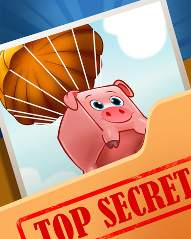 Parachuting Pig Super Secret Badge