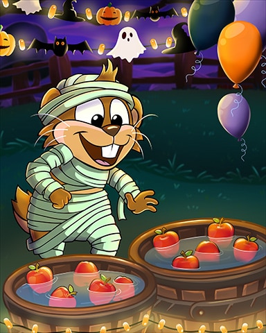 Bobbing for Apples Halloween Badge - Word Whomp HD