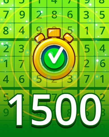 Time Challenge Easy 1500 Badge - Pogo Daily Sudoku