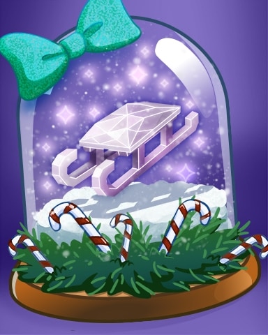 Crystal Sled Badge - Bejeweled Stars