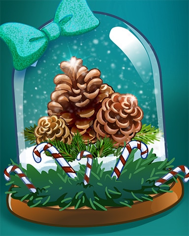 Candy Pinecone Badge - Crossword Cove HD