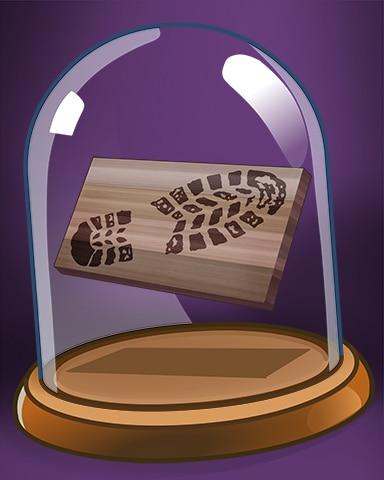 Claire Hart: Secret in the Shadows Wooden Footprint Badge