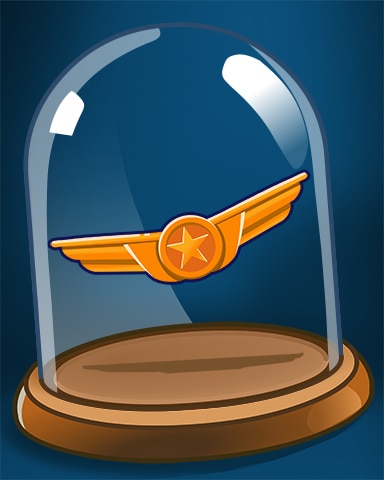 Flight Wings Pin Badge - First Class Solitaire HD