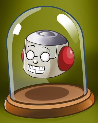 Jungle Gin HD Smiling Robot Head Badge