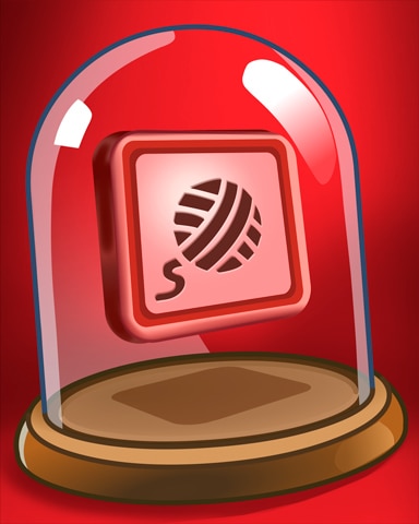 Yarn Ball Tile Badge - Lucky Cat Bingo