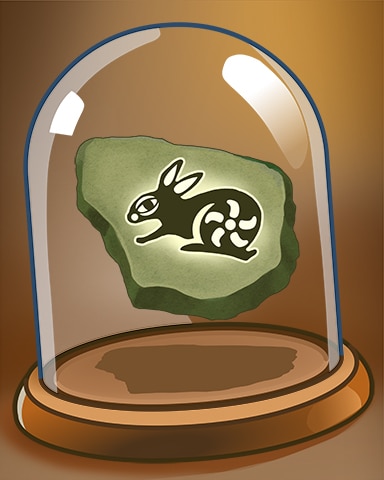 Mahjong Garden HD Bunny Stone Glyph Badge