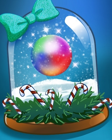 Phlinx II Holiday Rainbow Ball Badge