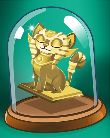 Gold Niles Statue Badge - Pogo Slots