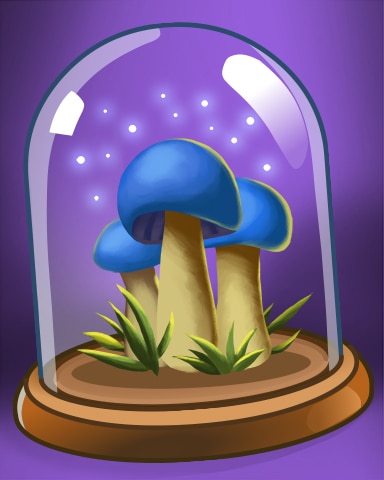 Tumble Bees HD Blue Mushrooms Badge