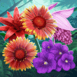 Tropical Flowers Badge Collection - Week Three