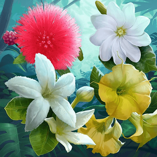 Tropical Flowers Badge Collection Week Four