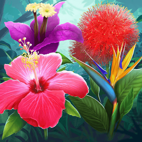 Tropical Flowers Badge Collection Week One